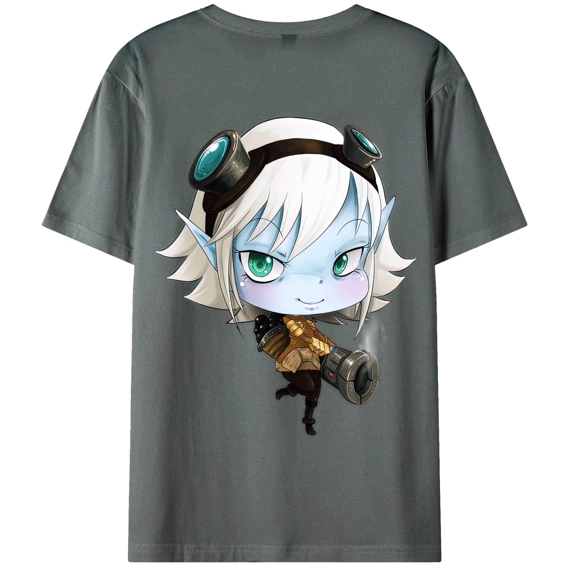 （画像用） リーグ・オブ・レジェンド League of Legends LOL 綿100％ メンズ半袖Tシャツ（バックプリント） 通気性